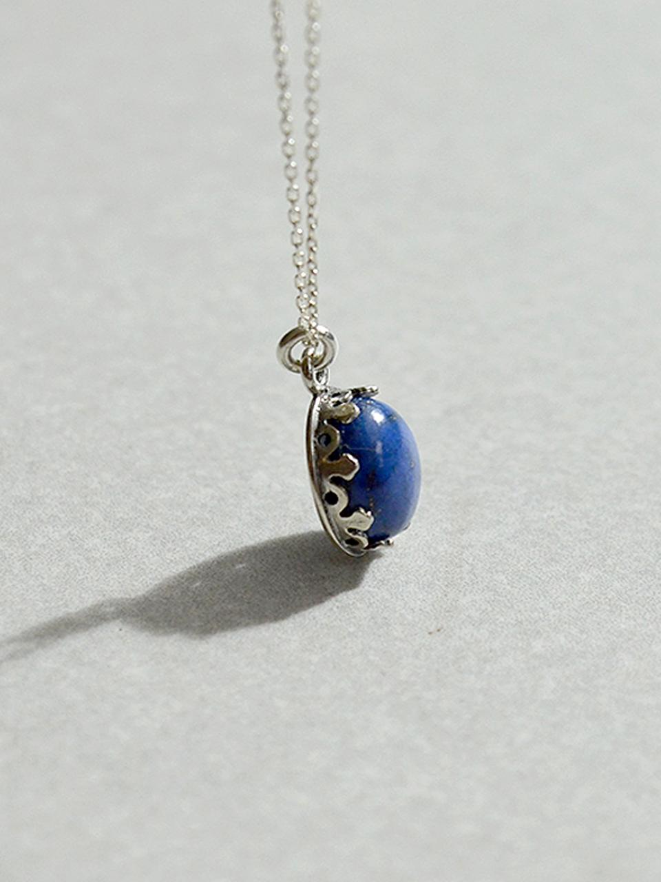 martha in the garret Sterling Silver Antique Style Lapis Lazuli Necklace