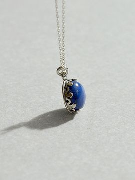 martha in the garret Sterling Silver Antique Style Lapis Lazuli Necklace