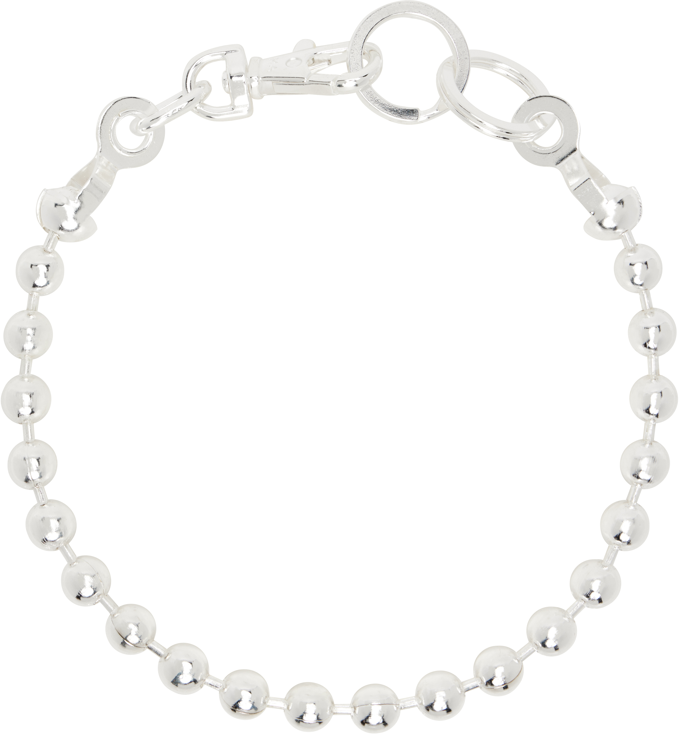 Martine Ali - SSENSE Exclusive Silver Zak Lock Necklace