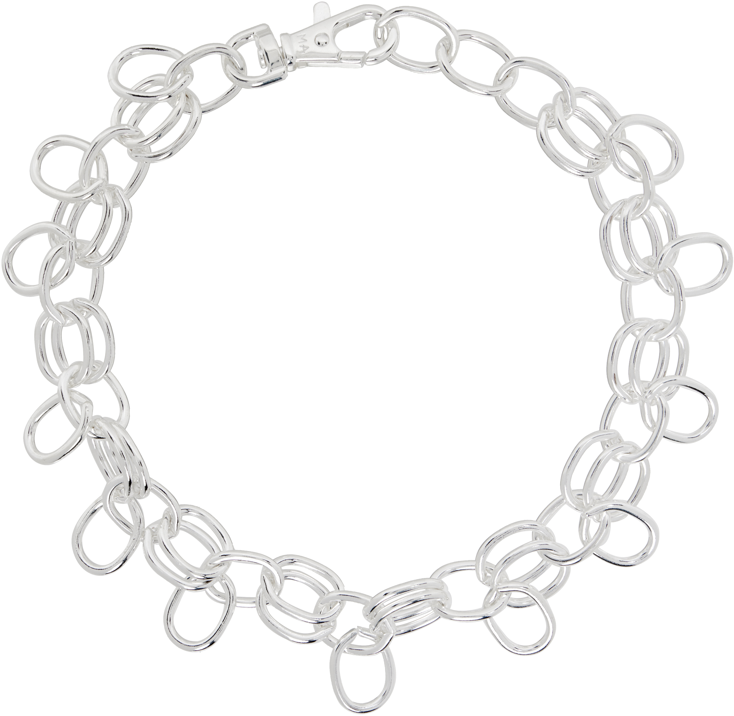 Martine Ali - SSENSE Exclusive Silver Mixy Spike Chain Necklace