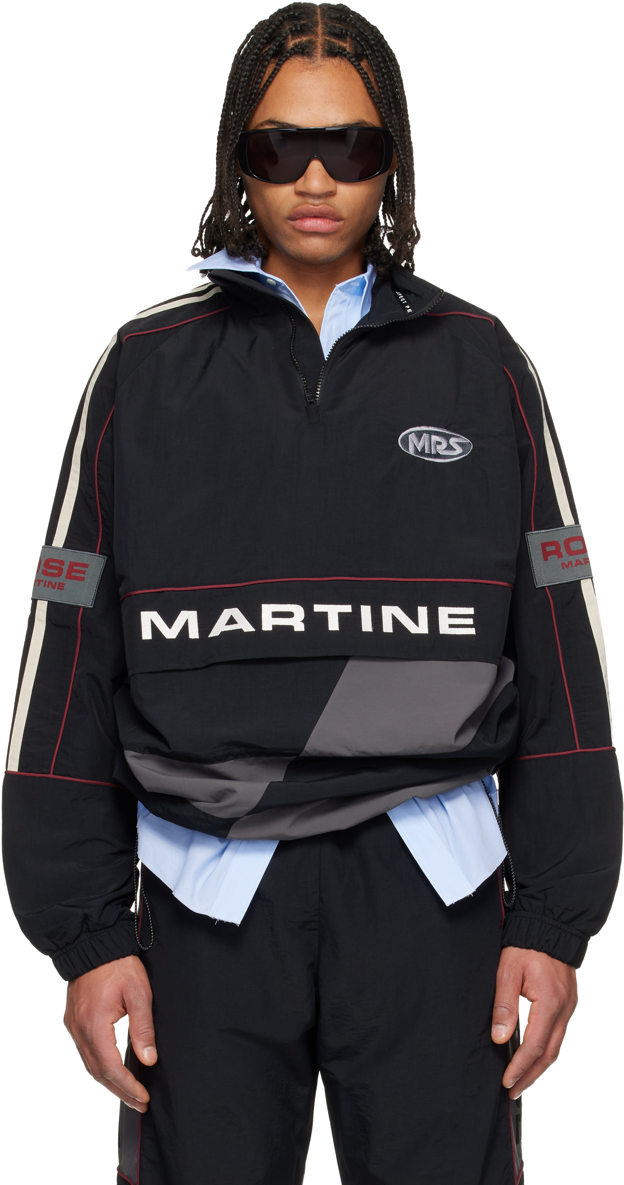 Martine Rose - Black & Gray Hockey Track Jacket