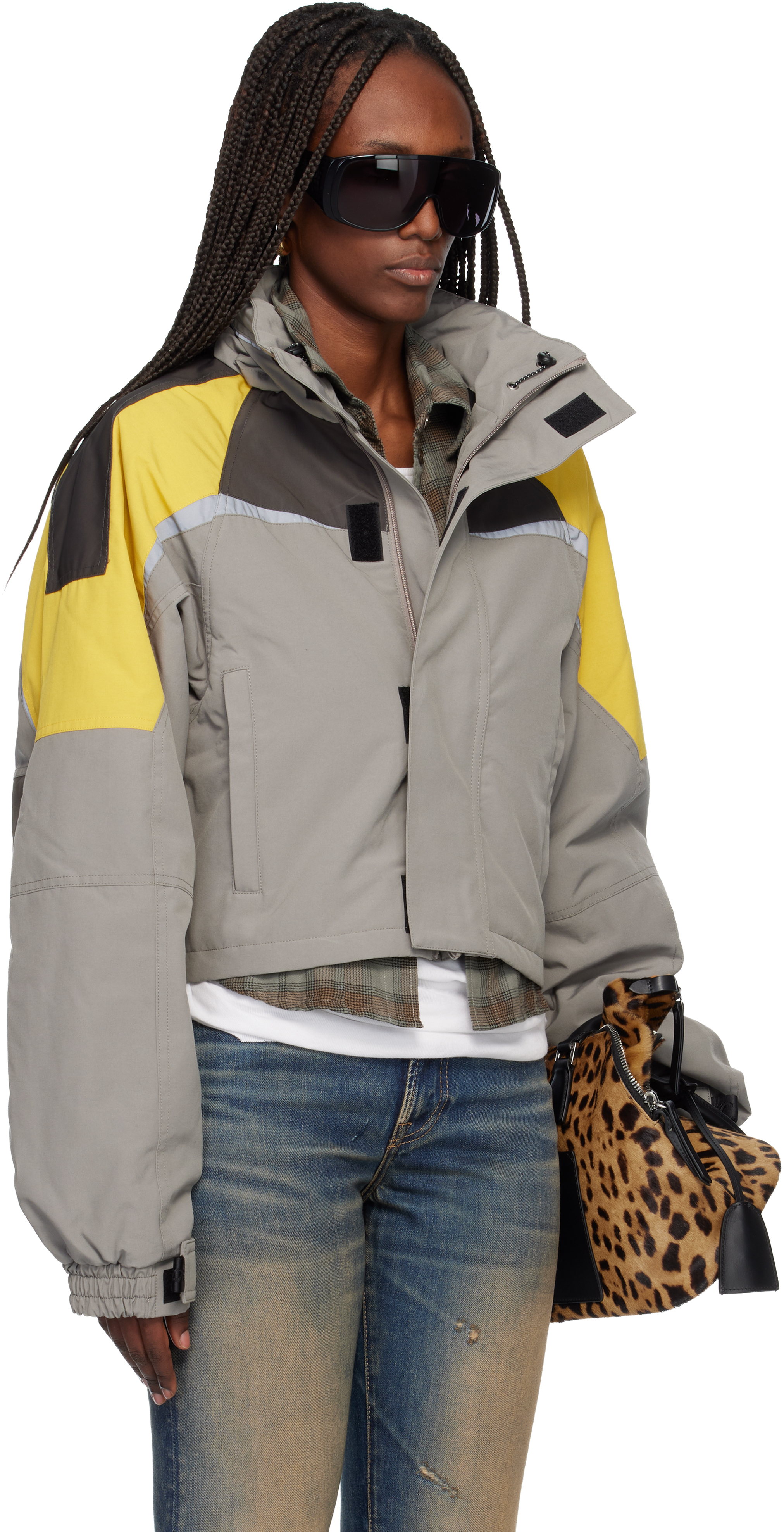 Martine Rose - Gray Shrunken Sports Jacket