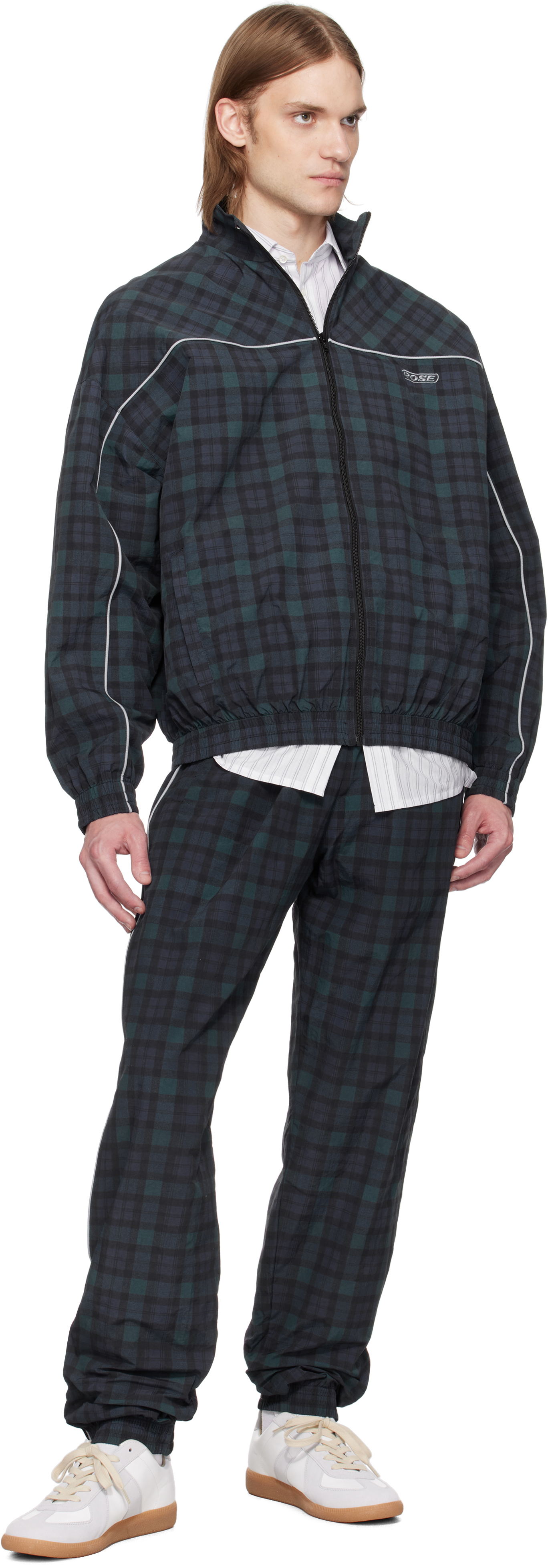 Martine Rose - Navy & Green Oversized Track Jacket