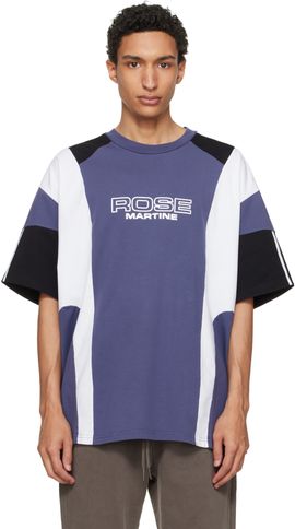 Martine Rose Martine Rose Purple Oversized Paneled T-shirt