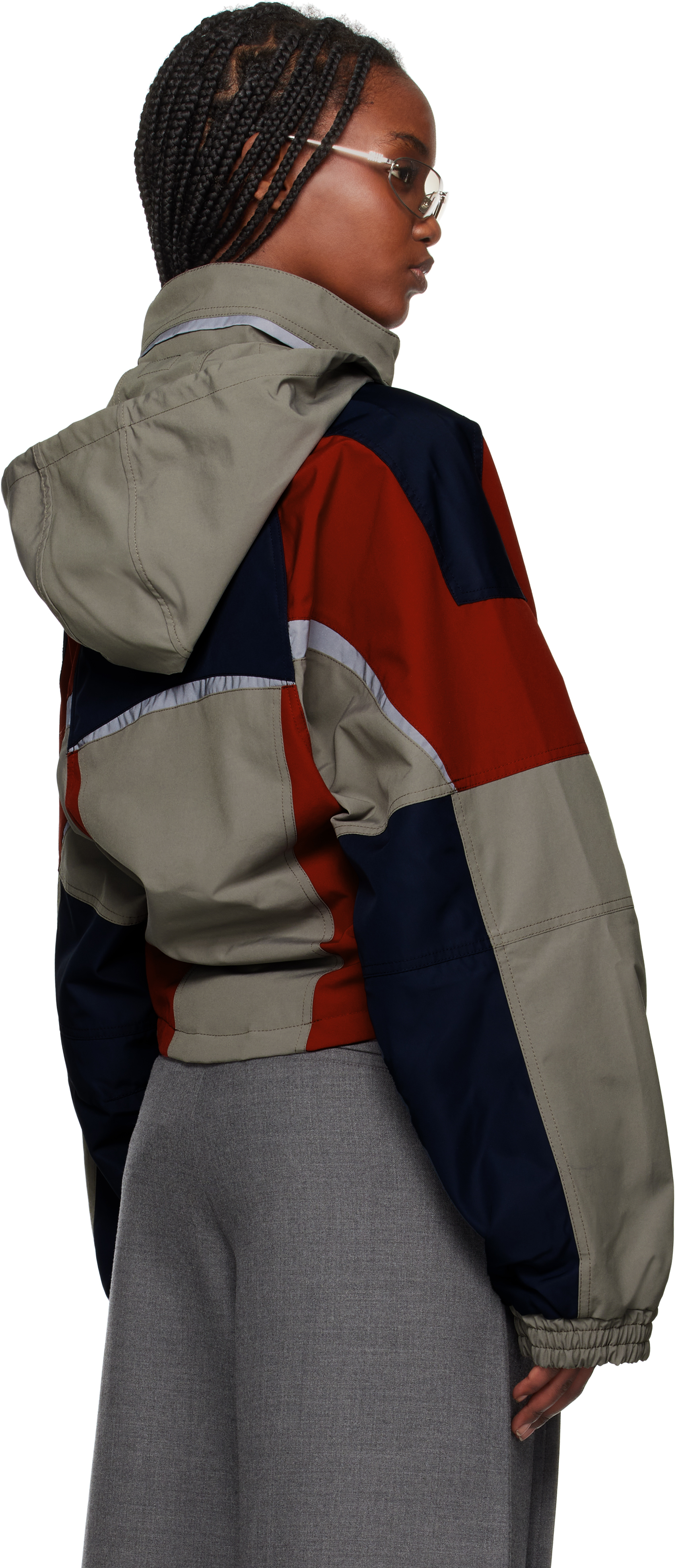 ジャケット・アウター MARTINE ROSE Hooded 17 Jacket Martine Rose - Taupe Shrunken Sports Jacket