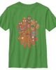 Marvel Boy's Marvel Christmas Gingerbread Cookie Heroes Graphic Tee - 1