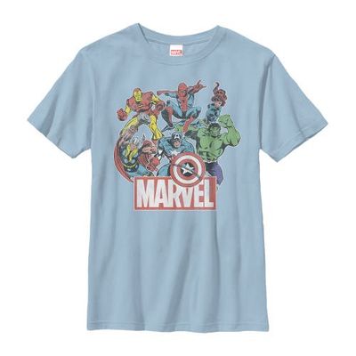 Marvel Boy's Marvel Classic Hero Collage Graphic T-Shirt