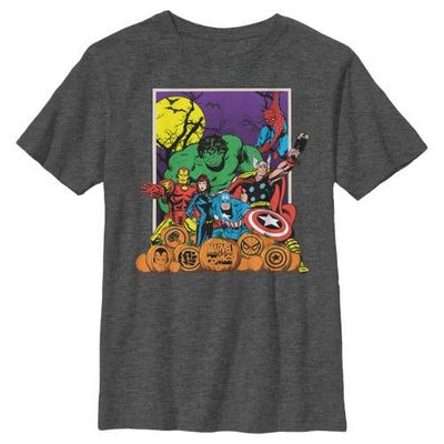 Marvel Boy's Marvel Halloween Avengers Scene T-Shirt