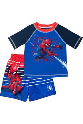 Marvel Marvel 2-Piece Rash Guard and Swim Trunks Set