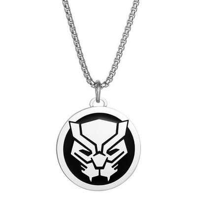 Marvel Marvel Black Panther Stainless Steel Pendant Necklace, 22" Ball Chain