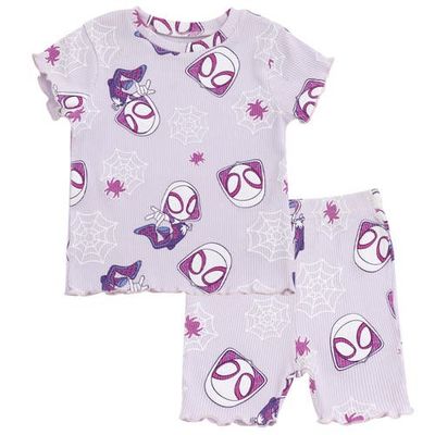 Marvel Marvel Ghost-Spider Spidey and His Amazing Friends Ribbed T-Shirt & Shorts Set