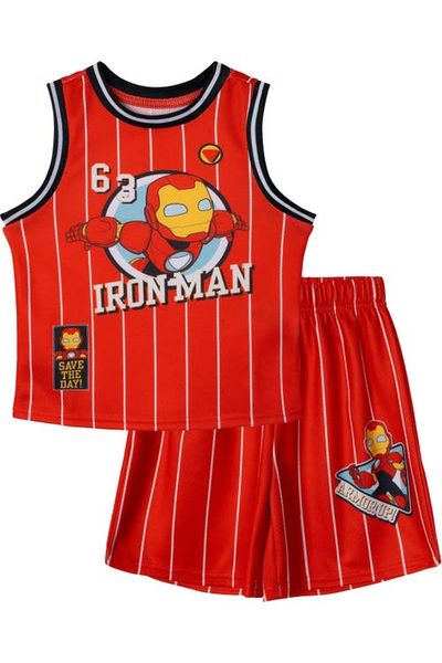 Marvel Marvel Iron Man And His Awesome Friends 2-piece Basketball Jersey And Shorts Set (toddler & Little Kid)