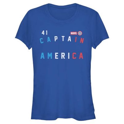 Marvel Marvel Junior's Forty One Captain Short Sleeve Graphic T-shirt
