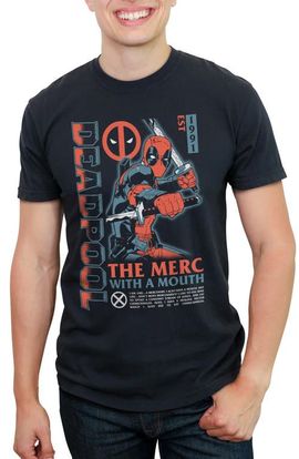 Marvel Marvel Men's The Merc with a Mouth 1991 Poster Short Sleeve Graphic T-Shirt
