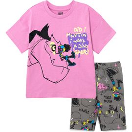 Marvel Marvel Moon Girl and Devil Dinosaur 2-Piece Tee and Bike Shorts Set