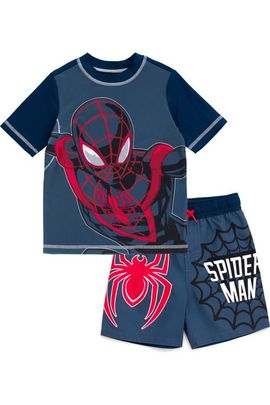 Marvel Marvel Spider-Man 2-Piece Rash Guard and Swim Trunks Set