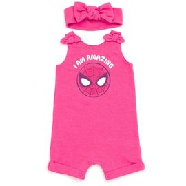Marvel Marvel Spider-Man Avengers Sleeveless Romper Headband Set