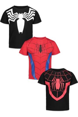 Marvel Marvel Spider-Man Boys' 3-Pack Short Sleeve T-Shirts