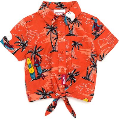 Marvel Marvel Spider-Man Button Front Hawaiian Shirt