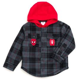 Marvel Marvel Spider-Man Fleece Hooded Shirt Jacket
