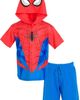 Marvel Marvel Spider-Man Hooded T-Shirt and Shorts Set - 1