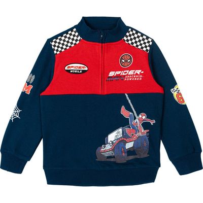 Marvel Marvel Spider-Man Racing Fleece Quarter Zip Sweatshirt