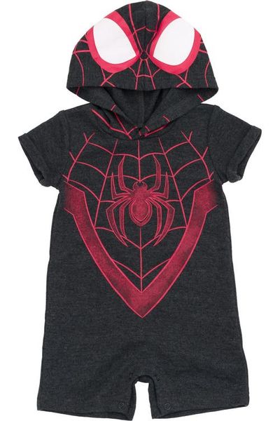 Marvel Marvel Spider-verse Miles Morales Hooded Romper (baby)