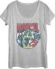 Marvel Marvel Women's Women Group Circle Shot Short Sleeve Scoop Neck T-Shirt - 1