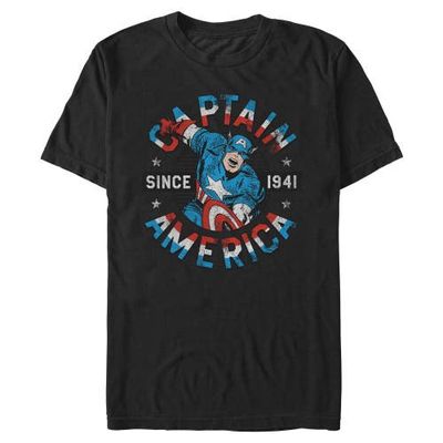 Marvel Mens Marvel Captain Since 1941 T Shirt