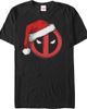 Marvel Men's Marvel Christmas Deadpool Santa Hat Graphic Tee - 1