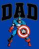 Marvel Mens Marvel Dad Is My Captain America T Shirt - 2