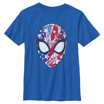 Marvel: Spider-Man Marvel: Spider-Man Boys' Americana Spidey Mask Graphic Short Sleeve T-Shirt