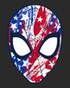 Marvel: Spider-Man Marvel: Spider-Man Men's Americana Spidey Mask Short Sleeve Graphic T-Shirt - 2