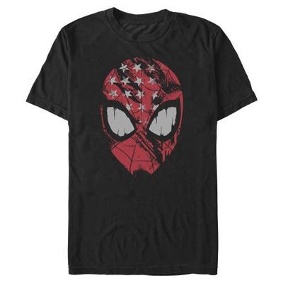 Marvel: Spider-Man Marvel: Spider-Man Mens Marvel Spider-Man American Spidey Mask T Shirt