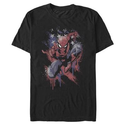 Marvel: Spider-Man Marvel: Spider-Man Mens Marvel Spider-Man Spidey Americana Pose T Shirt