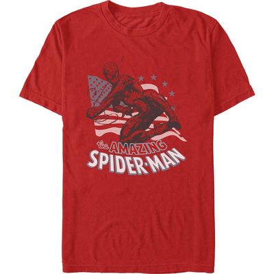 Marvel: Spider-Man Marvel: Spider-Man Men's The Amazing American Spidey Short Sleeve Graphic T-Shirt