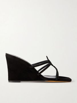 MARYAM NASSIR ZADEH 70 Opera suede wedge sandals