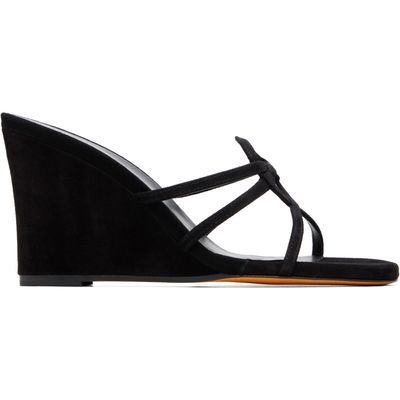Maryam Nassir Zadeh Maryam Nassir Zadeh Black Opera Wedge Heeled Sandals