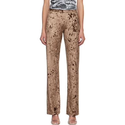 Maryam Nassir Zadeh Maryam Nassir Zadeh Brown Dance Lounge Pants