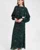 MARYISA MARYISA Modest Embellished Sequin Beaded Dress Maxi With Cape Style Top - 5