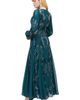 MARYISA MARYISA Modest Embellished Sequin Beaded Maxi Dress With Cuff Sleeves - 4