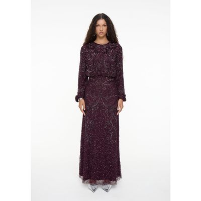MARYISA MARYISA Modest Embellished Sequin Dress