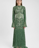 MARYISA MARYISA Modest Embellished Sequins Trail Maxi Dress - 1