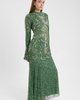 MARYISA MARYISA Modest Embellished Sequins Trail Maxi Dress - 5