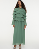 MARYISA MARYISA Modest Ruffle Chiffon Dress Maxi With Designer Sleeve - 1