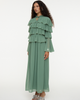 MARYISA MARYISA Modest Ruffle Chiffon Dress Maxi With Designer Sleeve - 4