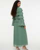 MARYISA MARYISA Modest Ruffle Chiffon Dress Maxi With Designer Sleeve - 5