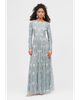 MARYISA MARYISA Occasion Modest Embellished Sequin Beaded Floral Evening Maxi Dress - 1