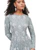 MARYISA MARYISA Occasion Modest Embellished Sequin Beaded Floral Evening Maxi Dress - 2