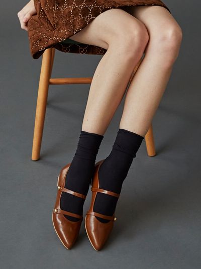 MARYRINGO Becca Wave Flat _ Brown